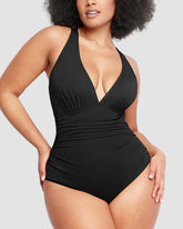 Smart Sculpt Plunge Cross-Back Swimsuit