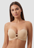 Front Closure No-Slip Supportive Fit Strapless Bra