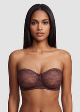 Stay-Put Strapless Lace Push Up Bra