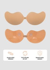 Mango Shaped Breathable Self-Adhesive Invisible Bra (2 Pairs)