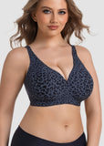 Wireless Leopard V-Neck Contour Bra