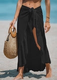 Ruffle Sarong Cover Up Self Tie Wrap Skirt