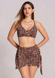 Side-Tie Shaping Mini Wrap Skirt