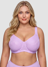 Ultra-Lightweight Full Coverage Cup Jacquard Mesh Comfort Bra
