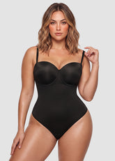 Lace-Up Back Tummy Control Bodysuit