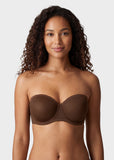 Strapless Mesh Balconette Underwire Bra