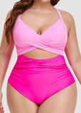 Tummy Control Cut Out Back Tie One Piece Swimsuit