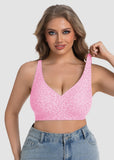 Wireless Leopard V-Neck Contour Bra