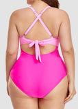Tummy Control Cut Out Back Tie One Piece Swimsuit