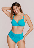 High-Waisted Ruched Tummy Control Bikini Set