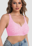 Wireless Leopard V-Neck Contour Bra