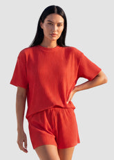 Ribbed Summer Lounge Two-Piece Set