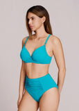 High-Waisted Ruched Tummy Control Bikini Set