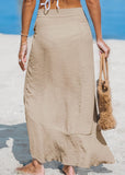 Ruffle Sarong Cover Up Self Tie Wrap Skirt