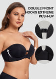 Front Closure No-Slip Supportive Fit Strapless Bra
