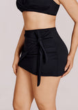 Side-Tie Shaping Mini Wrap Skirt
