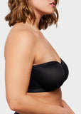 Strapless Mesh Balconette Underwire Bra
