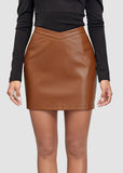 Mini Skirt Faux Leather PU Boots Skirts