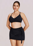 Side-Tie Shaping Mini Wrap Skirt