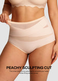 Plus-Size High-Waist Cross Tummy Control Panties (5 Pack)