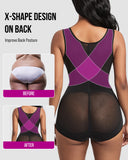 Open Bust Cross Compression Body Shaper