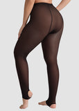 Slimming Semi-Sheer Black Tights
