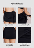 Side-Tie Shaping Mini Wrap Skirt