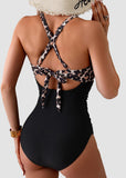 Tummy Control Cut Out Back Tie One Piece Swimsuit
