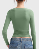 Square Neck Slimming Basic Top