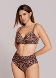 High-Waisted Ruched Tummy Control Bikini Set
