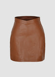 Mini Skirt Faux Leather PU Boots Skirts