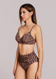 High-Waisted Ruched Tummy Control Bikini Set