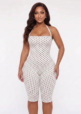 Women's Polka Dot Halter Bodycon Elegant Retro Jumpsuit