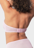 Strapless Mesh Balconette Underwire Bra