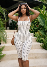 Women's Polka Dot Halter Bodycon Elegant Retro Jumpsuit