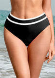 Sporty Color Block High Waist Bikini Set