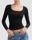 Square Neck Slimming Basic Top