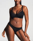Unlined Mesh Panel Minimizer Bra