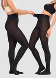 Slimming Semi-Sheer Black Tights