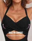 Tummy Control Cut Out Back Tie One Piece Swimsuit