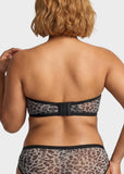Strapless Mesh Balconette Underwire Bra