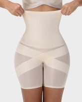 CrossSculpt High Waist Tummy Control Shaping Shorts