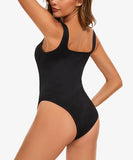 Ribbed Sleeveless Square Neck Tank Top Bodysuit