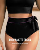 Double Tie High Waist Tummy Control Bikini Set