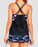 Two-Piece Tummy Control Tankini Bathing Suits