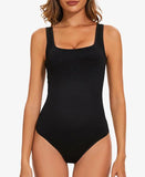 Ribbed Sleeveless Square Neck Tank Top Bodysuit