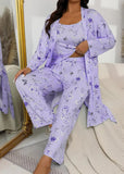 Comfy 3-Piece Pajama Set – Robe, Camisole & Long Pants