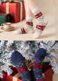 Cozy Christmas Wool Crew Socks - 5 Pairs