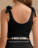 Double Tie High Waist Tummy Control Bikini Set