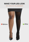 Slimming Semi-Sheer Black Tights